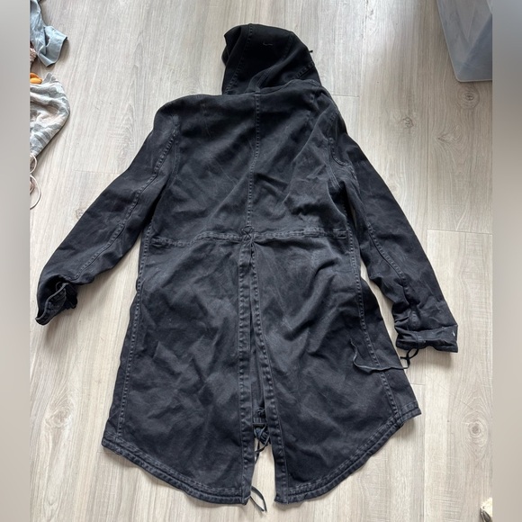 Hudson Jeans Black Trench Coat - Picture 4 of 4